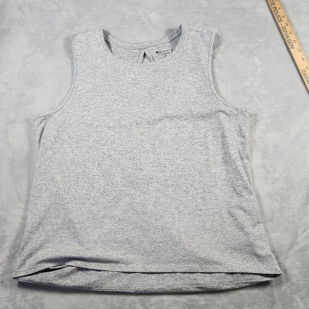 Athleta open back heathered grey tank top women's‎ size XL